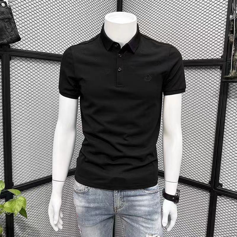 Pronto estoque Camisa masculina de manga curta verão Casual meia manga High-End Street Wear Slim-fit T20260624