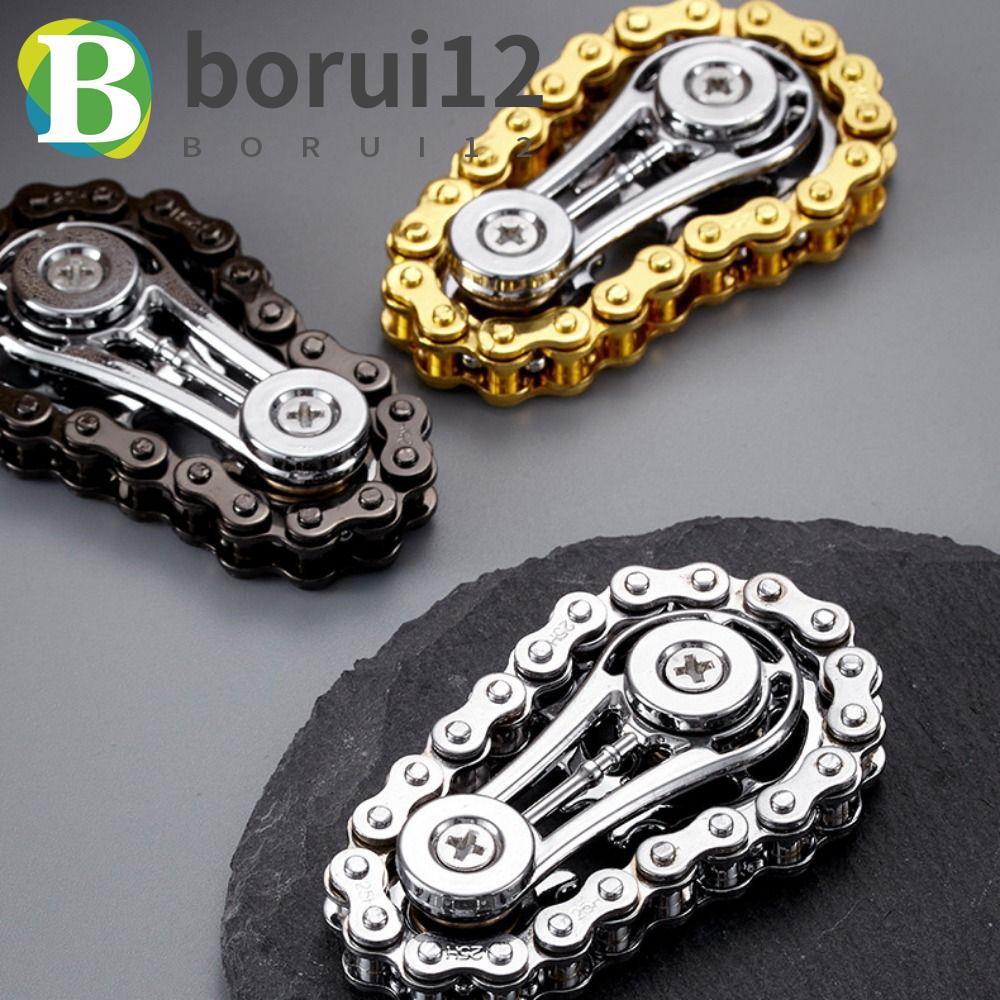 BORUIB Fingertip Gyro Mecânico , Correntes Giroscópio Engrenagem Hand Spinner Chain Gear , Pião