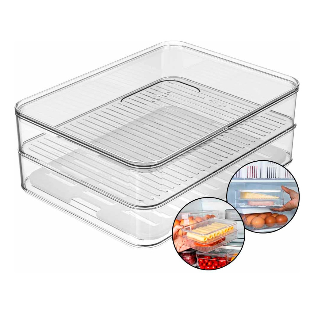 Porta Frios Ou PF150NT 300mL Empilhável Transparente em Oferta na Shopee