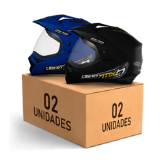 Kit 2 Capacetes Liberty Mx Vision Pro Motocross Pro Tork