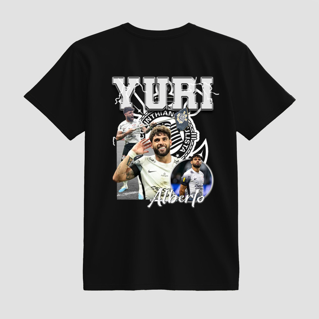 Camiseta Yuri Alberto Jogador de Futebol 100% Algodão Premium Infantil e Adulto
