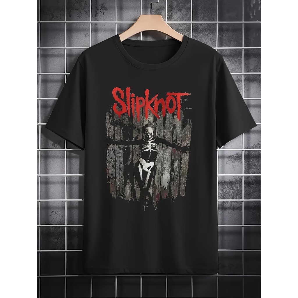 Camiseta Masculina Slipknot Básica Oversized Slipknot Vermelha Algodão Premium Plus Size Streetwear