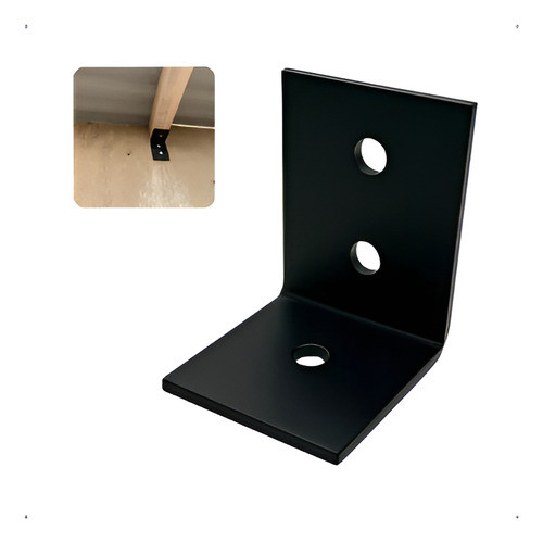 Suporte Viga 6 Cantoneira Preto Reforçado