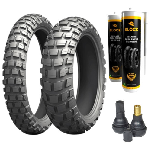 Par Pneu Tiger 800 Xr Dl 1000 V-Strom 110/80r19 + 150/70r17 Anakee Wild Michelin + Bico + Selantes