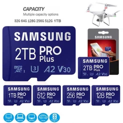 Cartão Micro TF SD 128GB 256GB De Memória Class10 U3 512GB 1TB 2TB Mini De Alta Velocidade Para Câmera De Telefone Carro