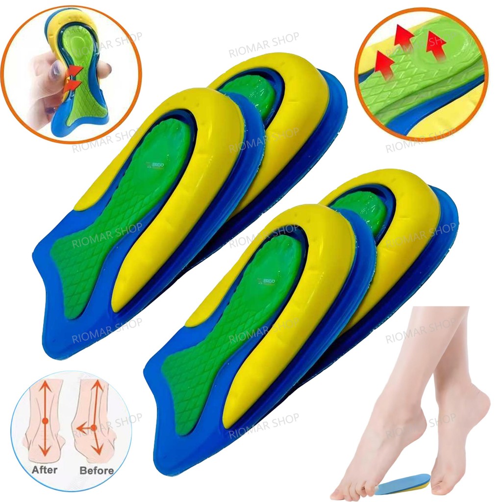 Kit 2 Par Palmilhas de Silicone Gel para Calcanhar , Antibacteriano e Alivia Dor em Oferta na Shopee