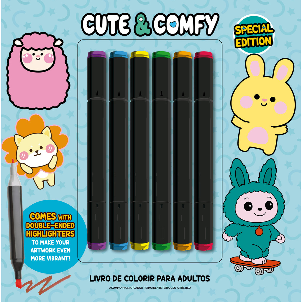 Cute & Comfy Coloring Book for Adults - Special Edition - Livro de Colorir Adulto