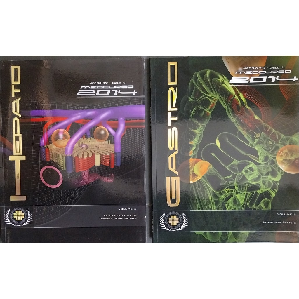 LIVRO, KIT(2), MEDCURSO, 2014, 1. HEPATO, 2. GASTRO, MEDGRUPO