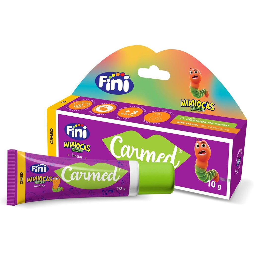 Hidratante Labial Carmed Fini Minhocas 10 gr