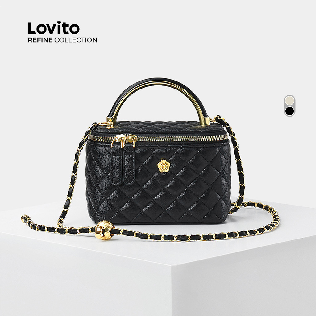 (Lovito Refine) Bolsa Pequena Elegante de Ombro Tecido de Alta Qualidade Para Mulheres LR16E016