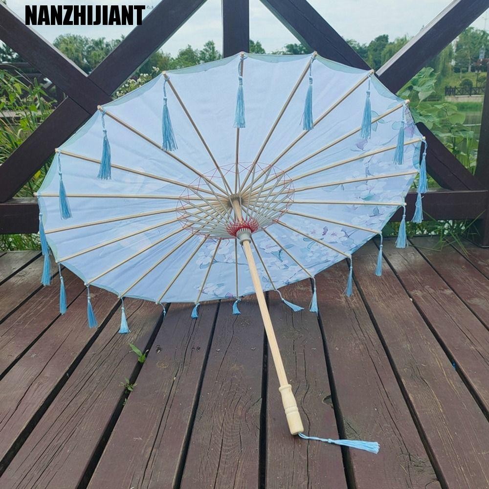 Guarda-Chuva Clássico De Papel Óleo NANZHIJIANT , Portátil Com Borla De Tecido De Seda De 70 Cm , Estilo Chinês em Oferta na Shopee