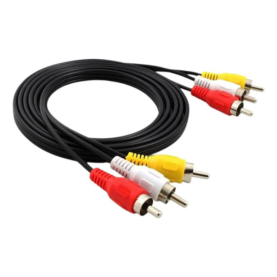 Cabo Audio Video Av 3 Rca Tv Dvd Video Game Som 1 Metro Novo 100% Original