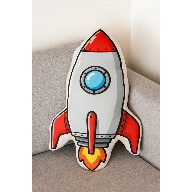 Almofada Decorativa Foguete Cheia - Coleção Universo em Oferta na Shopee