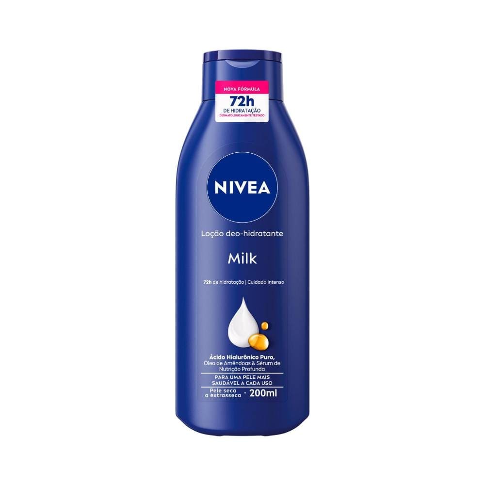Loção Hidratante Nivea Milk Pele Seca a Extrasseca 200ml