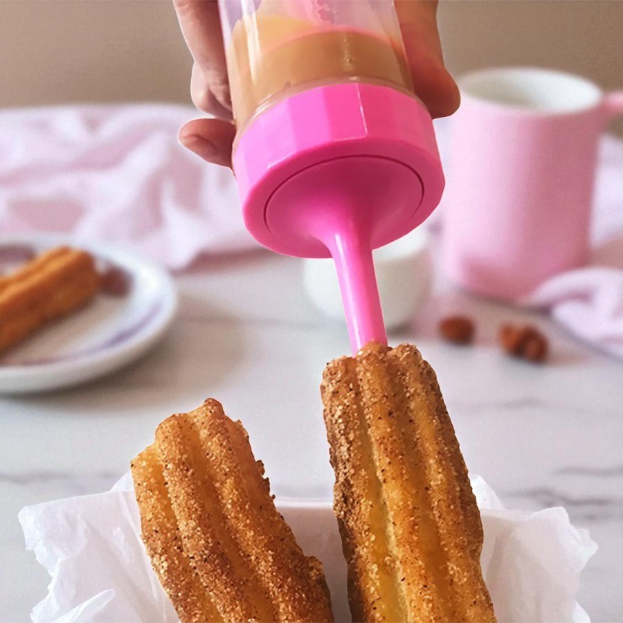 Máquina de Churros Fácil Modelador Recheado Confeitaria Utilidades Cozinha