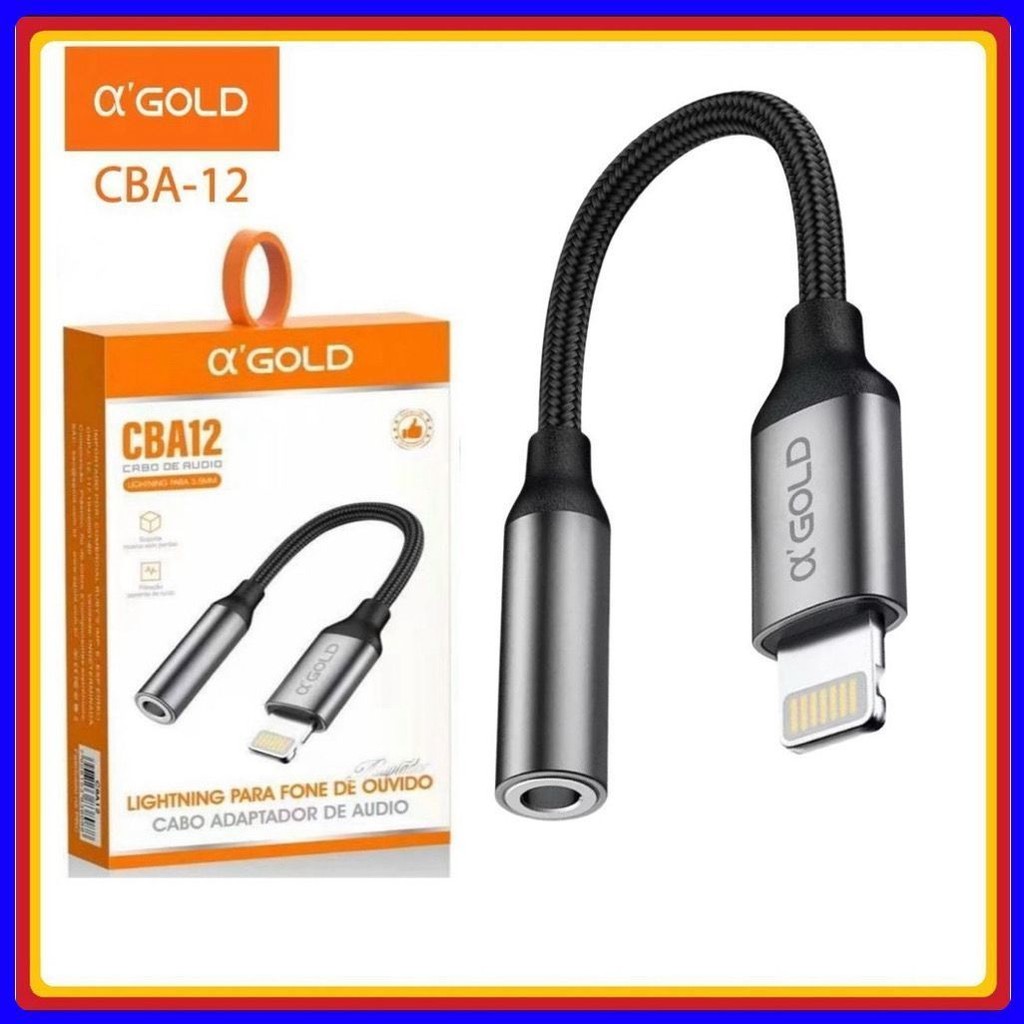 Cabo Adaptador de Fone Ouvido Lightning P2 P3 Compatível Com iPhone em Oferta na Shopee
