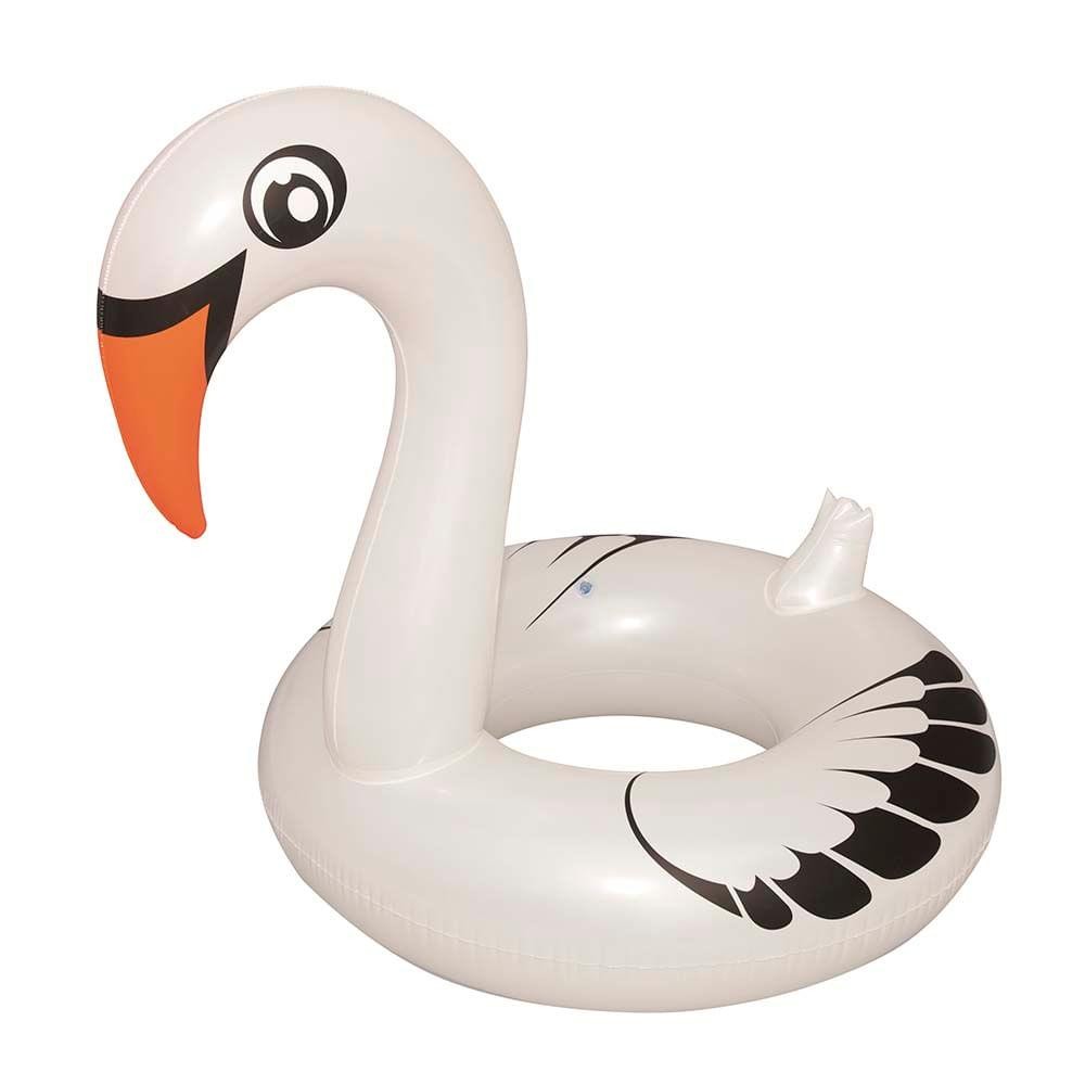 Boia Cisne Perolado Branco com Abertura em Oferta na Shopee