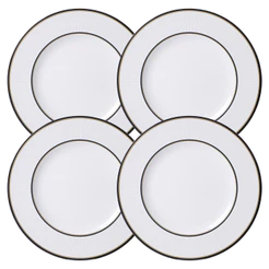 Jogo De Pratos Fundos 28cm Kit 4 Peças Sienna Sopa Porcelana Borda Decorada Tramontina
