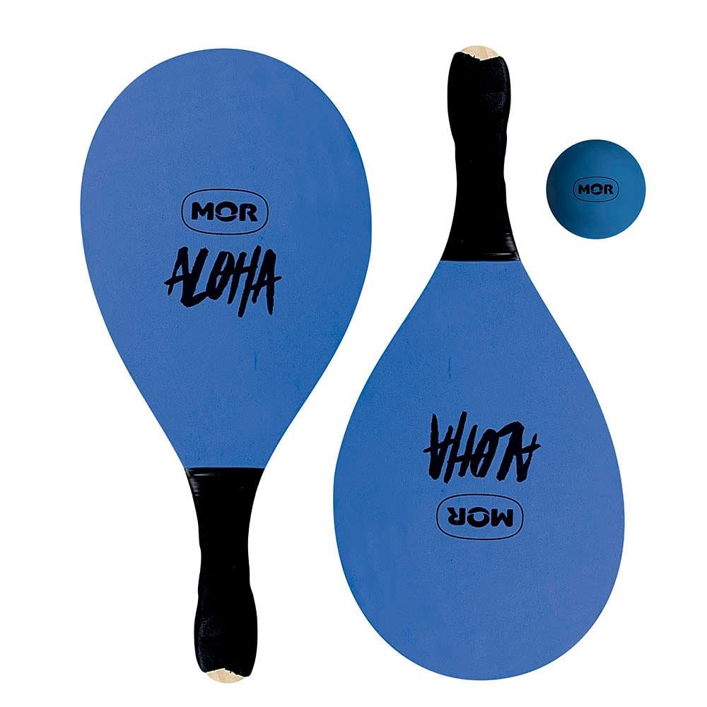 Frescobol de Madeira Revestida Aloha - Azul em Oferta na Shopee