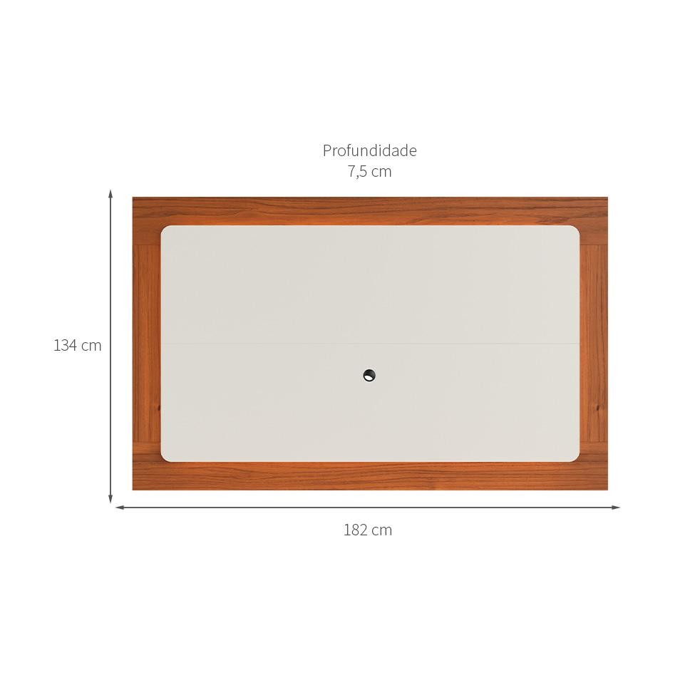 Painel para TV até 75 Polegadas Oslo Canela e Off White 182 cm em Oferta na Shopee