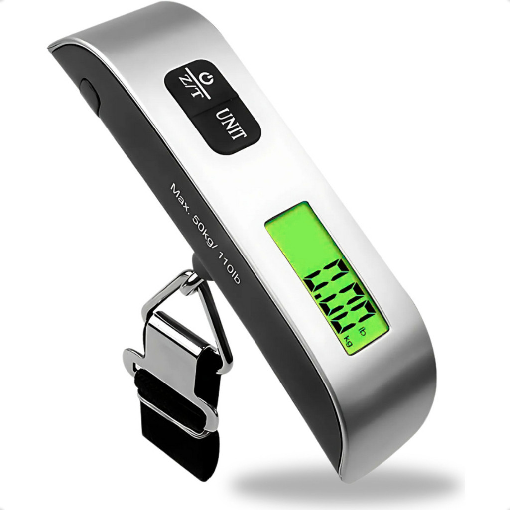 Balança Digital Portátil Até 50kg Mão Trava Mala Bagagem