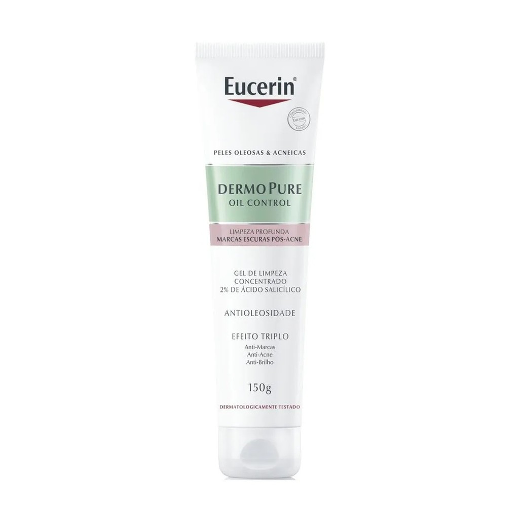 Eucerin DermoPure Oil Control Gel de Limpeza Concentrado Peles Oleosas e Acneicas 150g