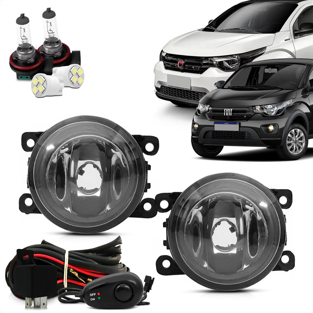 Kit Farol De Milha Fiat Mobi 2016 2017 2018 2019 2020 2021 2022 2023 em Oferta na Shopee