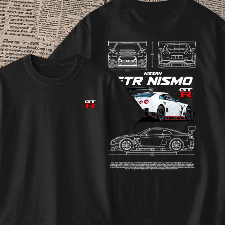 Camiseta | blusa unissex com estampa de carros de corrida GTR nimos cores diversas 100% algodão
