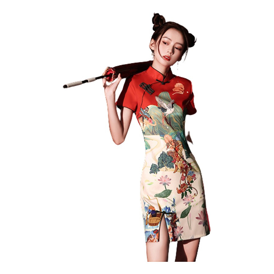 Vestido Oriental Asiático Chinês Japonês Feminino VESTIDO IMPORTADO - FORMA PEQUENA em Oferta na Shopee