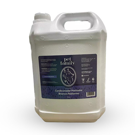 Condicionador Matizador Para Banho Pet Brancos Radiantes Cães e Gatos 5L Pet Family em Oferta na Shopee
