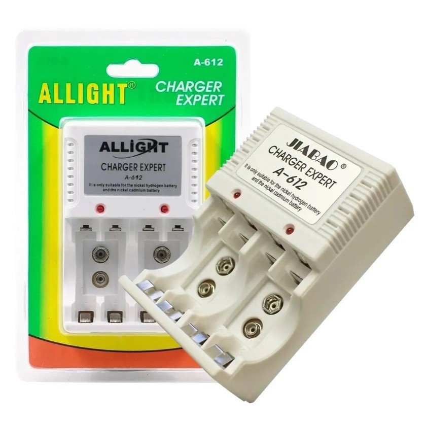 Carregador De Pilha Aa Aaa Bateria 9v Recarregável Bivolt