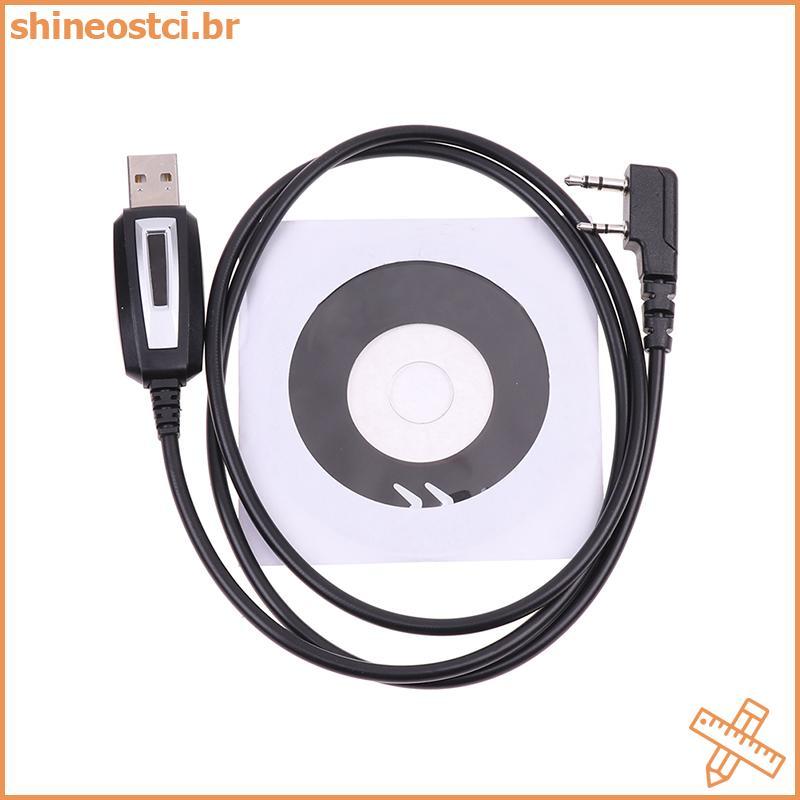 SHINE Baofeng Cabo De Programação USB Com Driver CD Para UV-5R UV5R 888S Rádio Em Dois Sentidos Duplo Walkie Talkie ,