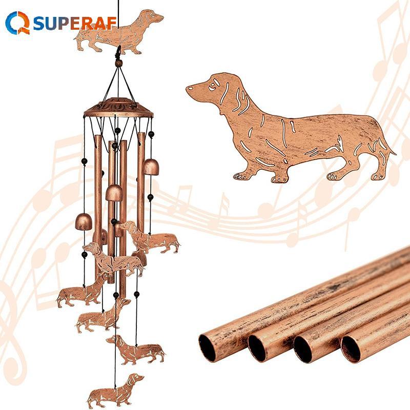 SUPERAF Dachshund Cão Sinos De Vento Para Fora , De Metal , Dhshund Mulher/Homem , Carrilhão Decoração De Jardim Ao Ar L