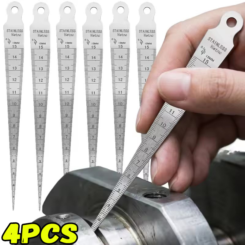 Medidor Cônico De Cunha De Aço Inoxidável-Ferramenta De Régua De Medição De Solda De Precisão Em Miniatura De 1-15 Mm