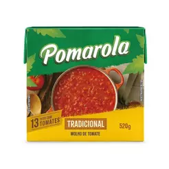 Molho de Tomate Pomarola Tradicional 520g Embalagem com 12 Unidades