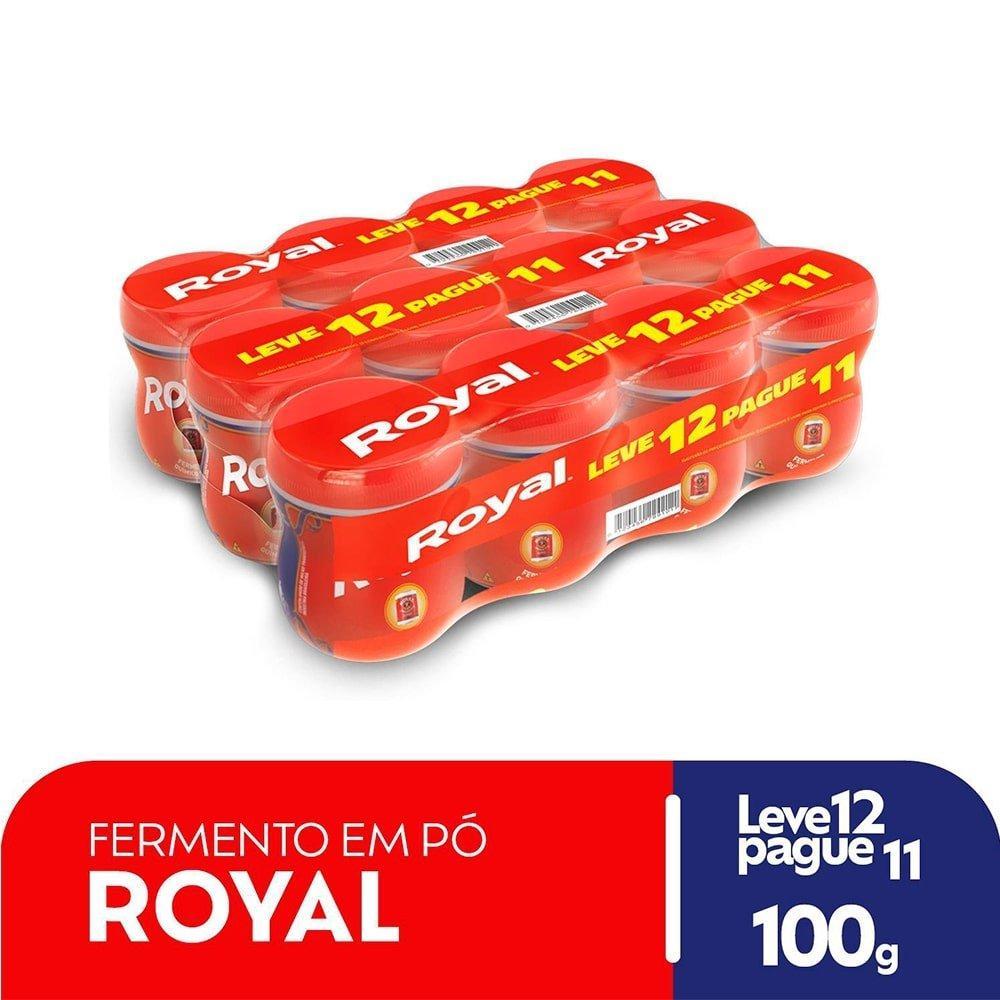 Fermento Químico em Pó Royal 100g- Display 12 Pague 11