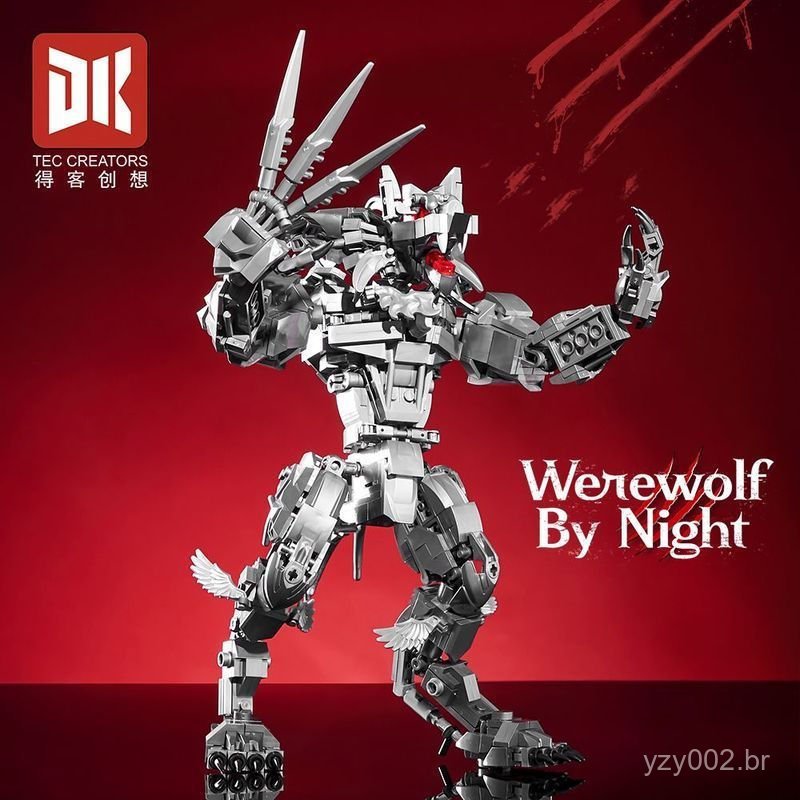 Compatível com Lego Mecha Night Werewolf, brinquedos educativos de desenhos animados, máquinas transformadoras baratas.