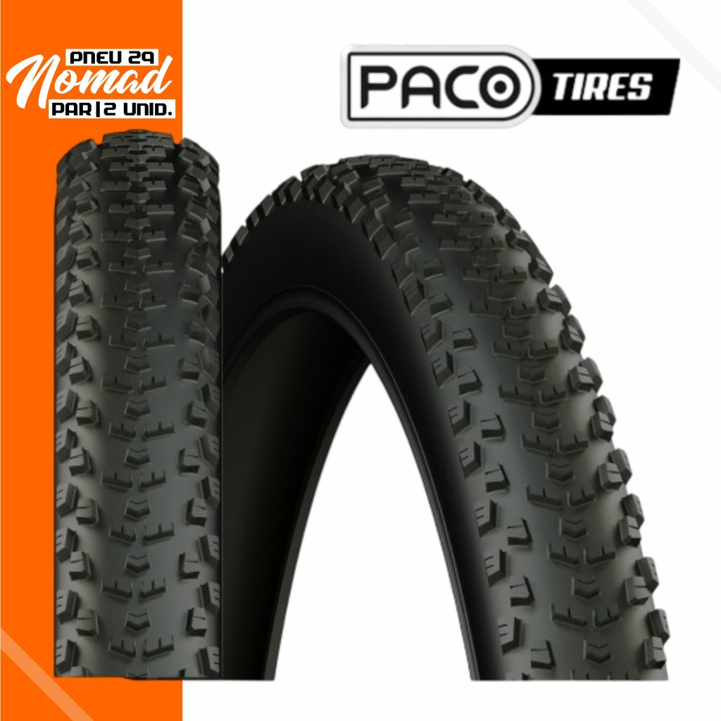 Par de Pneu Aro 29 X 2.10 Bike Bicicleta Mtb Balão Nomad Preto Paco (2 unidades)