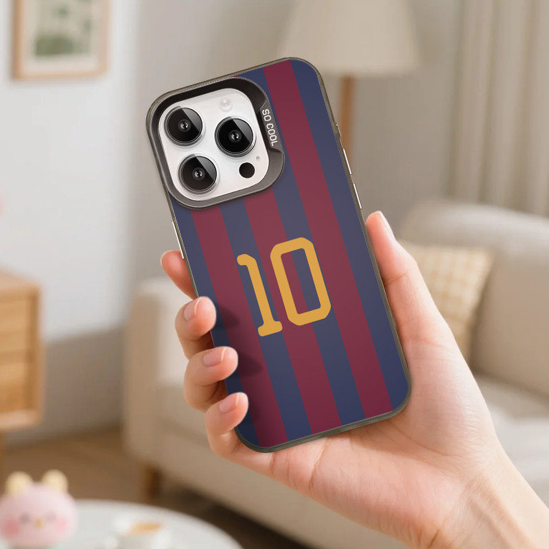 Barcelona No. 10 striped jersey phone case for Samsung A03 04 05 10 12 13 14 15 20 23 32 55 54 72 S21 22 23 24FE Plus