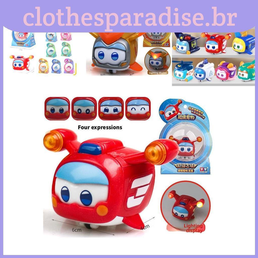 Figuras De Robô Com Tema Super Lets Go Wings Montagem Diy E Luz Para Presente De Efeitos