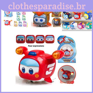 Figuras De Robô Com Tema Super Lets Go Wings Montagem Diy E Luz Para Presente De Efeitos