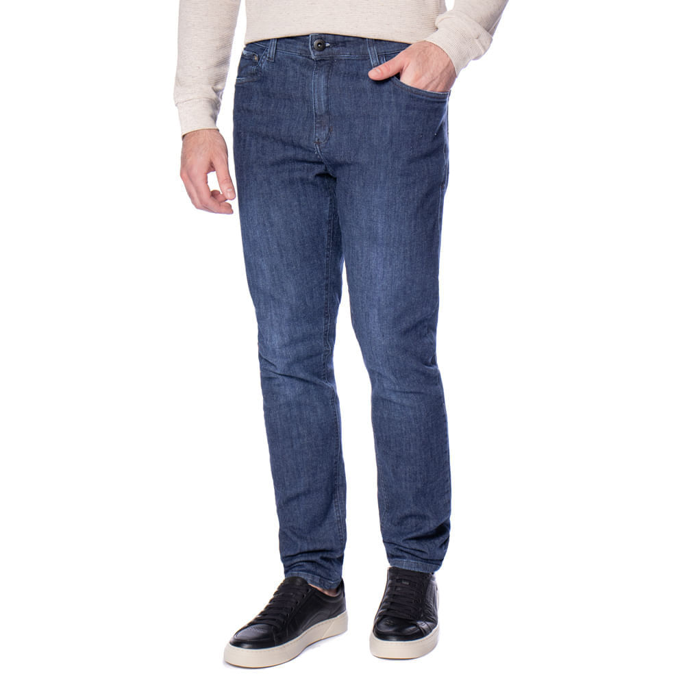 Calça Jeans Masculina Max Denim Slim Azul Escuro