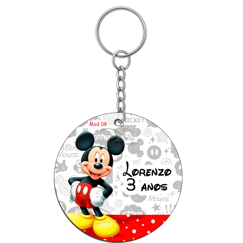 Kit Lembrancinhas convidados mickey Chaveiro MDF Maternidade ou Chá de Bebê ANIVERSÁRIO personalizadas Meninos