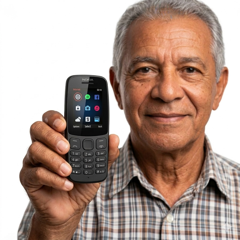 Celular Nok'a 210 Teclas Grandes Idosos Aparelho Original Lacrado Envio Imediato