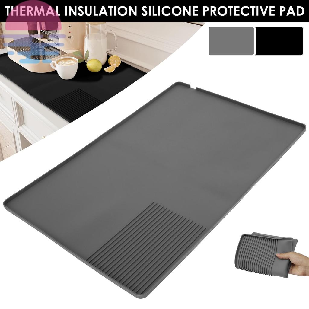 Tapete De Silicone Para Balcão De Café , Bar Com Bordas Elevadas Cafeteira Adulteração Bancada De Cozinha SHOPSKC7650