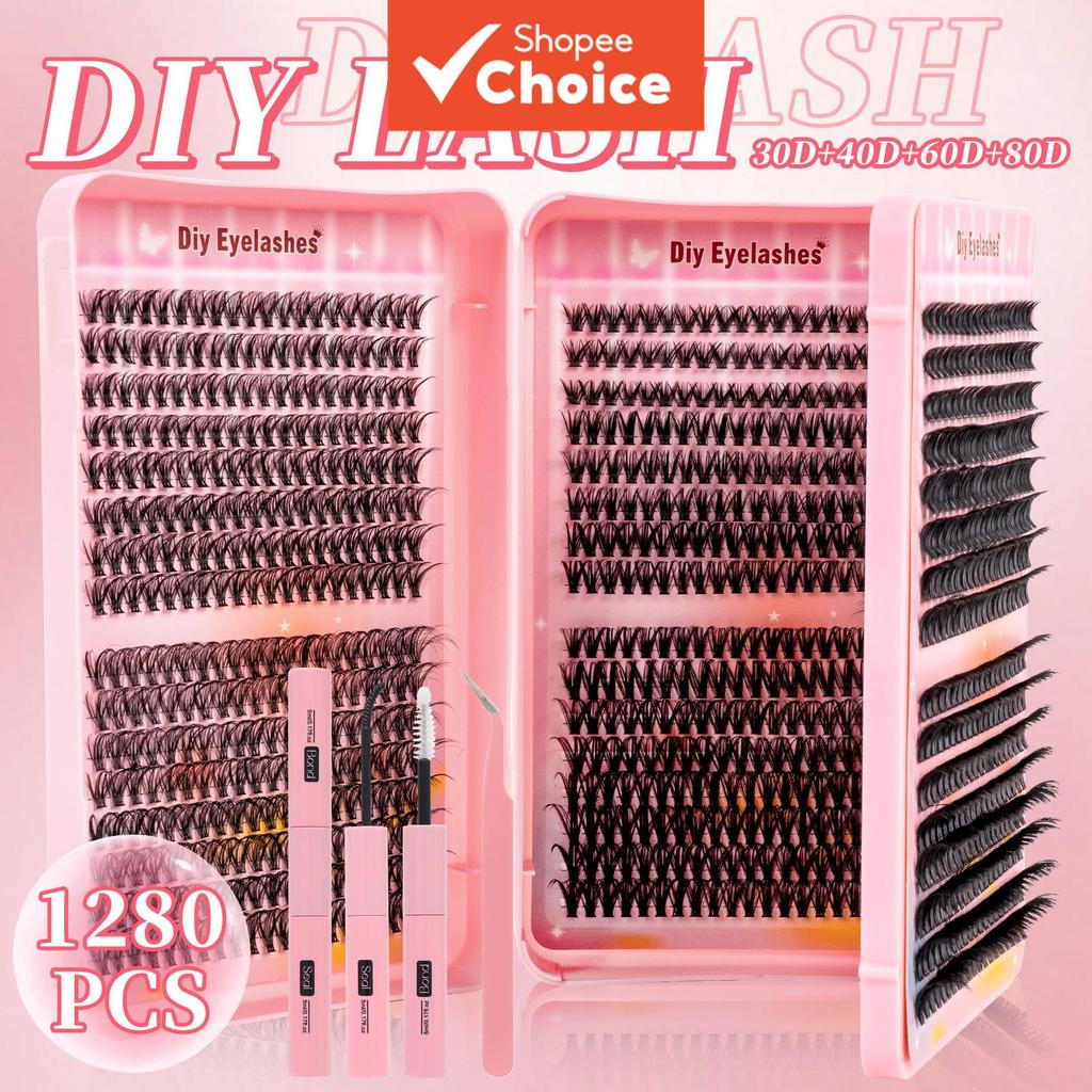Kit de Extensões de Cílios em D de Volume 8-16mm, Cílios Individuais, Cílios Postiços Leves e Esvoaçantes
