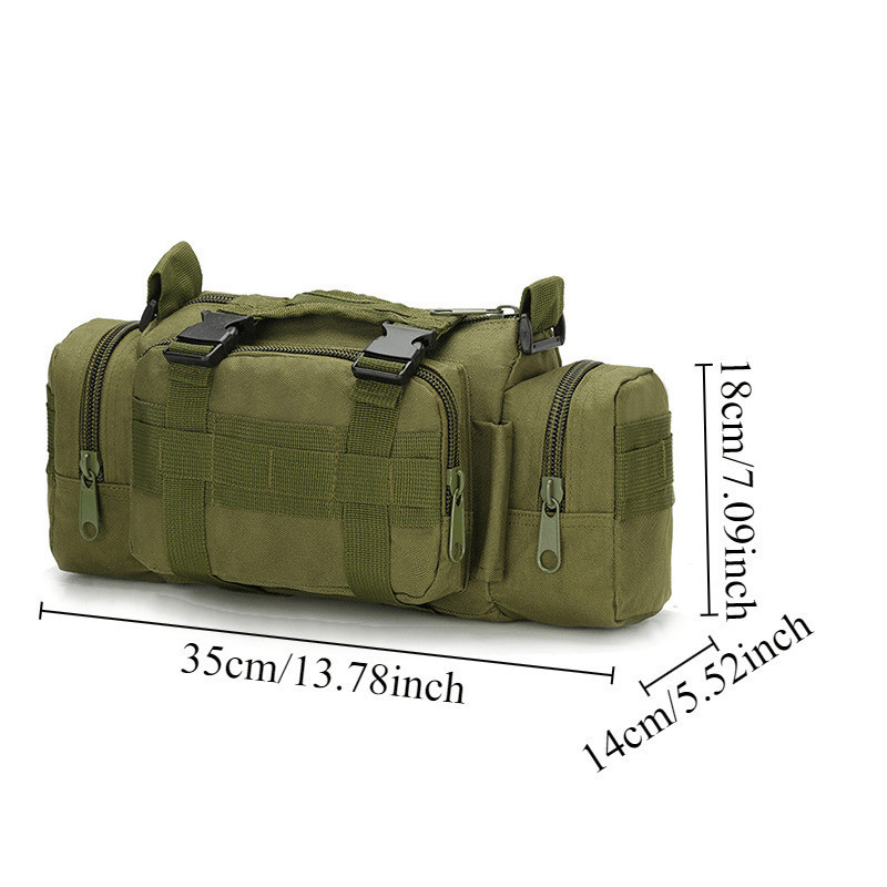 Detalhes do Pochete Militar Casual Bolsa de Cintura e Transversal Esportiva