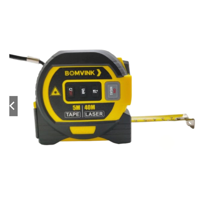 Trena Digital BOMVINK 5m com Medidor a Laser 40m Nível a Laser Visor LCD