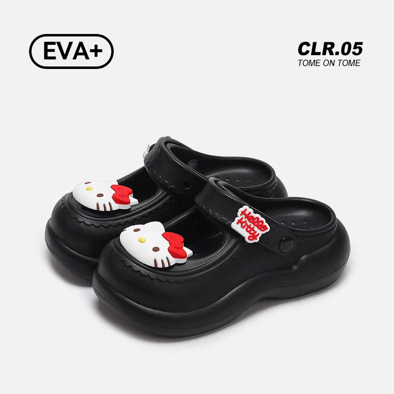 Sanrio genuíno Mary Jane chinelos femininos exterior usar antiderrapante sandálias respiráveis verão sola grossa sapatos