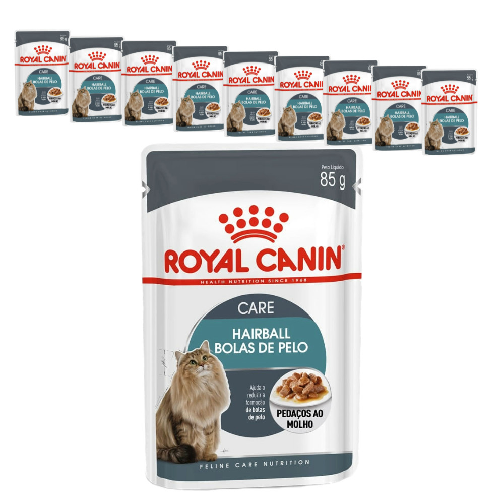 Ração Úmida Royal Canin Gato Hairball Care 85g - KIT 10 unids.